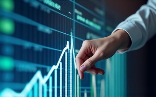A financial chart showing positive growth.